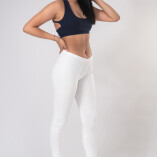 Leggings Lunghi Jersey di Cotone Bianco-2