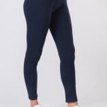 Leggings Lunghi Jersey di Cotone Blu Navy-3