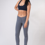 Leggings Lunghi Jersey di Cotone Grigio-1
