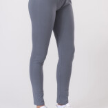 Leggings Lunghi Jersey di Cotone Grigio-3