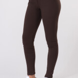 Leggings Lunghi Jersey di Cotone Marrone-1