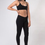 Leggings Lunghi Jersey di Cotone Nero-2