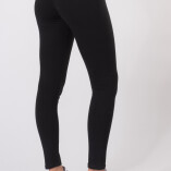 Leggings Lunghi Jersey di Cotone Nero-5