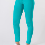Leggings Lunghi Jersey di Cotone Turchese-1