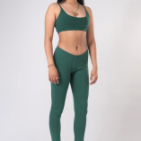 Leggings Lunghi Jersey di Cotone Verde Bosco-1