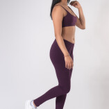 Leggings Lunghi Jersey di Cotone Viola-1