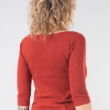 Maglietta Spacchetti Bamboo Manica Tre Quarti Rossa-5