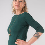 Maglietta Spacchetti Bamboo Manica Tre Quarti Verde-3