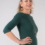 Maglietta Spacchetti Bamboo Manica Tre Quarti Verde-4