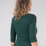 Maglietta Spacchetti Bamboo Manica Tre Quarti Verde-5