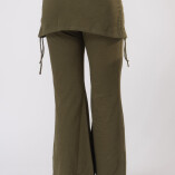 Pantaloni con Gonnellina in Bambù Verde Militare-7
