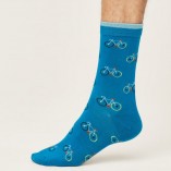 SPM737-Bright-Blue–Classic-Bicycle-Bamboo-Organic-Cotton-Socks-in-Blue-1