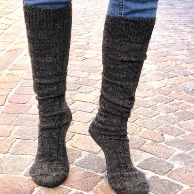 calze alpaca unisex grigio scuro