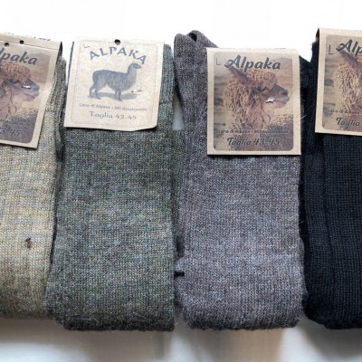 calze alpaca lunghe kit da 4 43-45 verdi grigio e nero