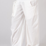 Pantaloni Aladino con Tasche Cotone bio Bianco-2