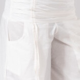 Pantaloni Aladino con Tasche Cotone bio Bianco-4