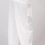 Pantaloni Aladino con Tasche Cotone bio Bianco-5