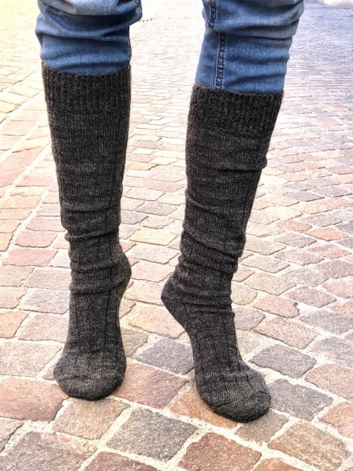 calze alpaca unisex grigio scuro